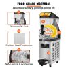 VEVOR Commercial Slushy Machine, 12L/3.2Gal Single Bowl, 50 Cups Margarita Machine, 500W Stainless Steel Margarita Smoothie Frozen Drink Maker, Slushi