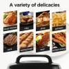 20 QT Silver Chicken Turkey Roaster Electric Roasting Pan With Lid See-through Glass