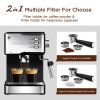 Geek Chef Espresso and Cappuccino Latte Maker 20 Bar Pump Coffee Machine Compatible with ESE POD capsules filter;  950W;  1.5L Wate