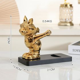 Wine Rack Decoration French Bulldog Creative And Slightly Luxury Decorations (color: Gold)