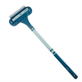 2 IN 1 Glass Cleaning Brush Car Windshield Home Window Glass Universal Detachable Squeegee Wiper Portable Cleaner Brushes (color: Blue)