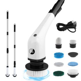 Electric Cleaning Brush Household Multi-functional 7-in-1 Toilet Bathroom Cleaning Brush (color: White)