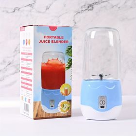 1pc Wireless Juicer Portable Household Mini Fruit Juicer Cup USB Electric Outdoor Small Juicing Cup (color: Blue)