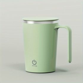 1pc Rechargeable Self-Stirring Mug - Magnetic Stirring Cup for Coffee, Milk, and Cocoa - Perfect for Home, Office, and Travel (color: Green)
